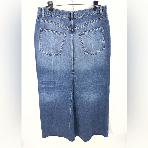 Reformation Tazz Denim Maxi Skirt Womens 30 Capsule Boho Festival Hemlock Wash - Picture 4 of 12